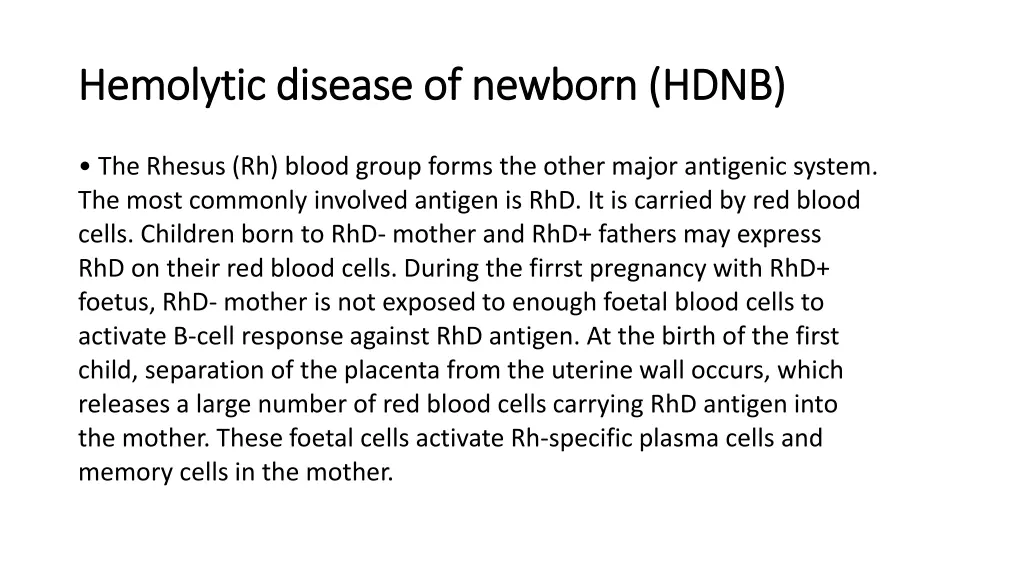 hemolytic disease of newborn hdnb hemolytic