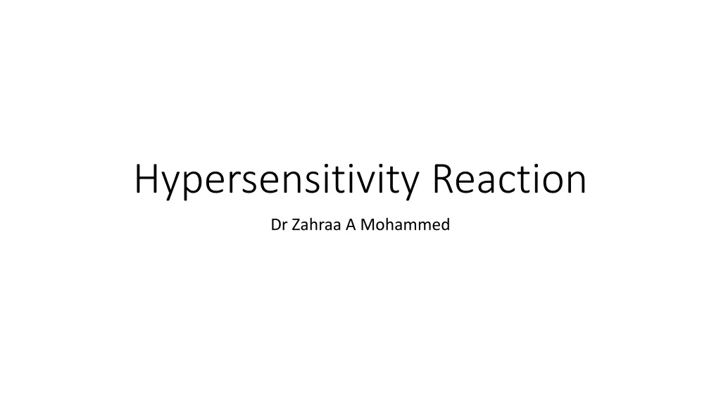 hypersensitivity reaction