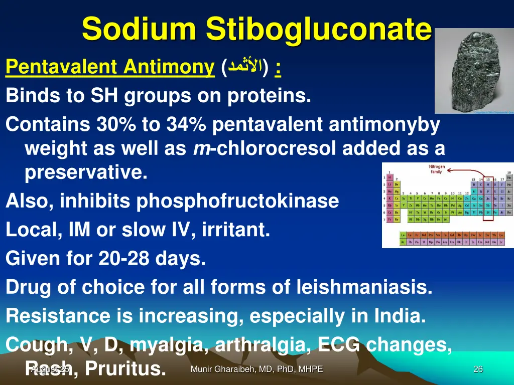 sodium stibogluconate pentavalent antimony binds