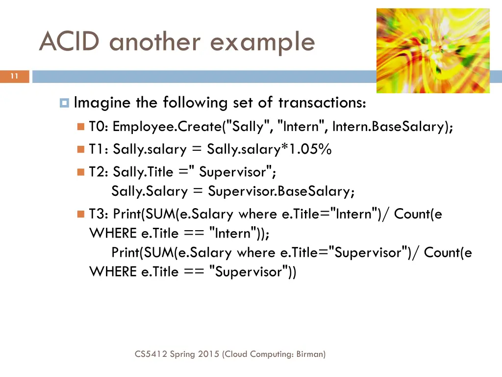 acid another example