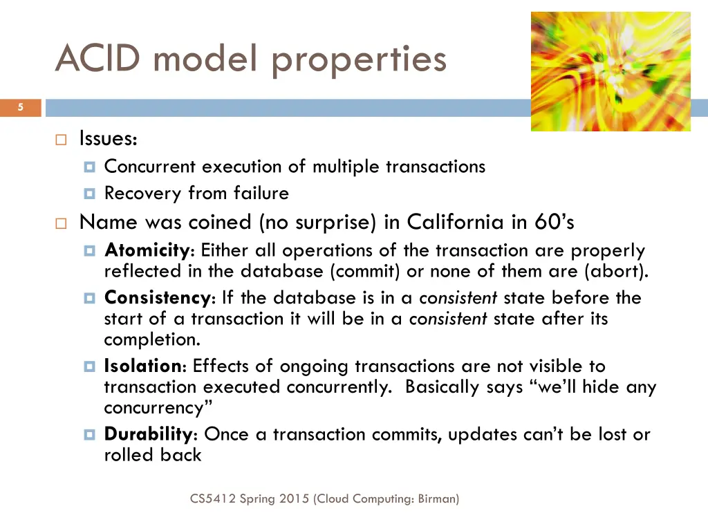 acid model properties