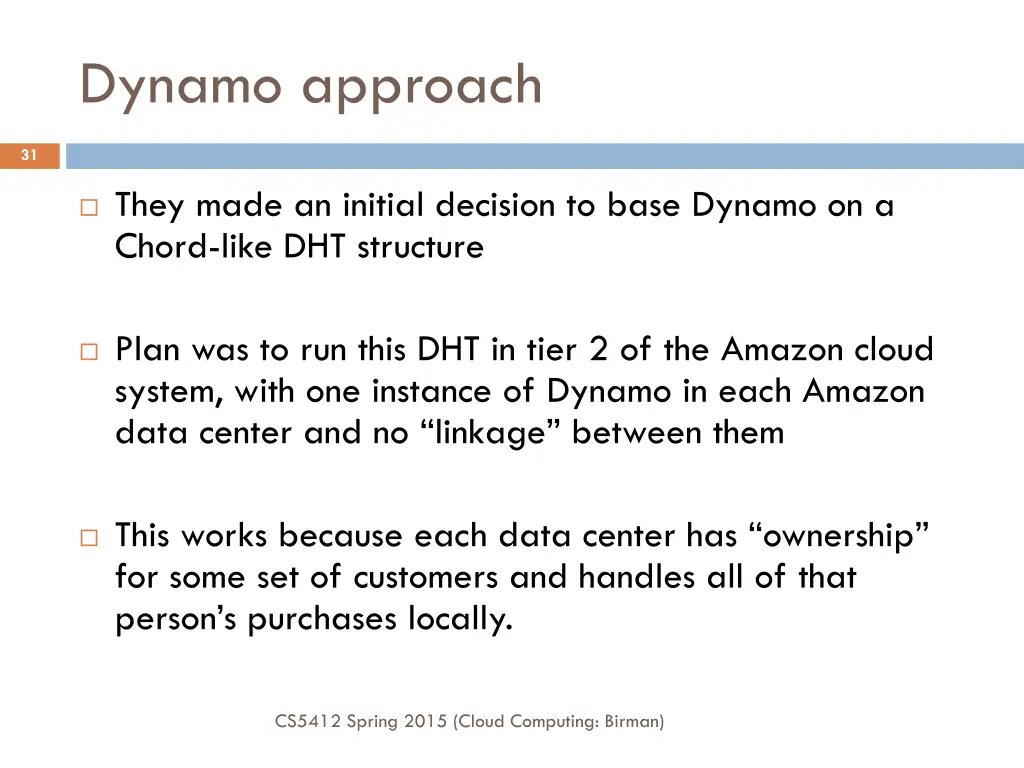 dynamo approach