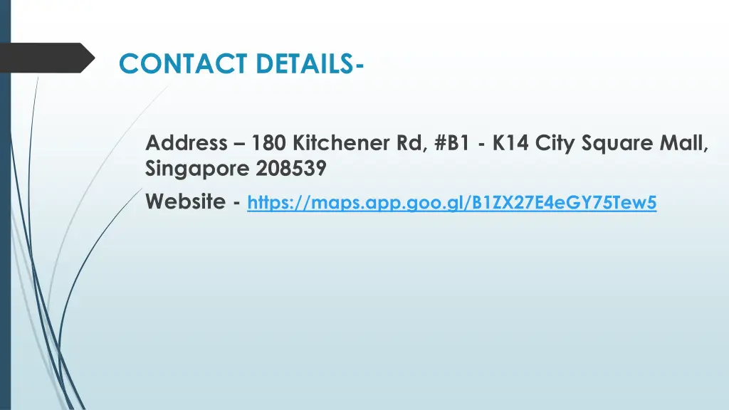 contact details