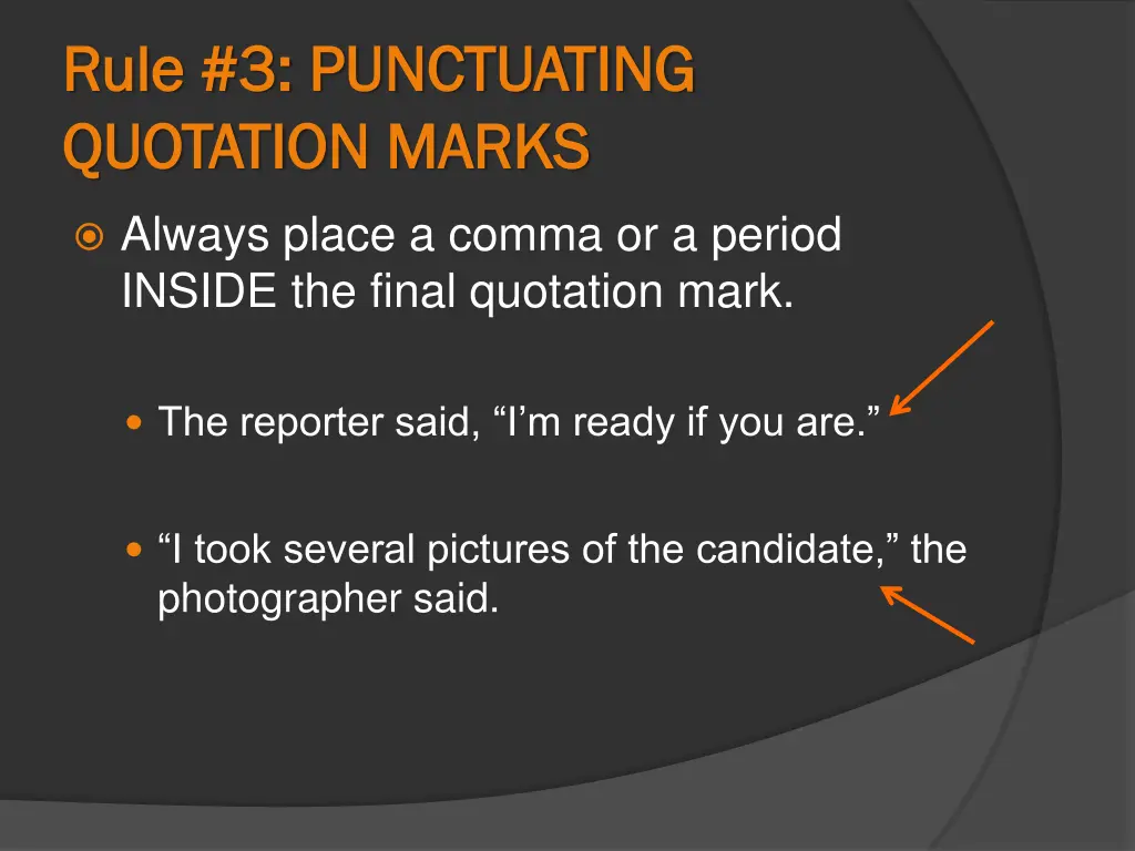 rule 3 punctuating rule 3 punctuating quotation