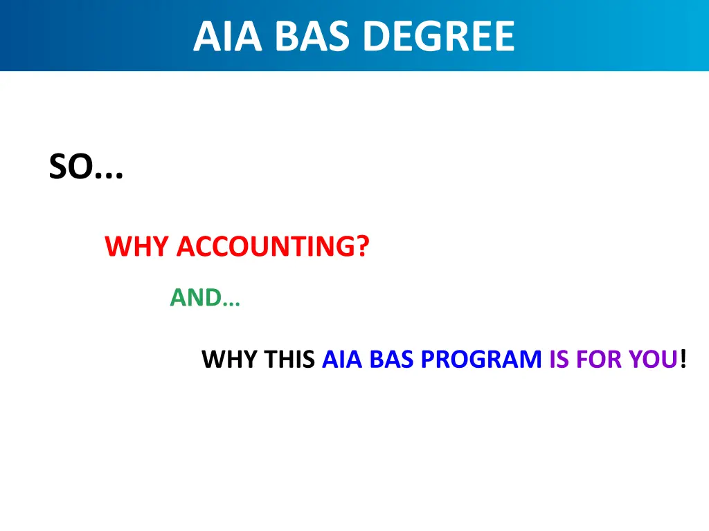 aia bas degree 2