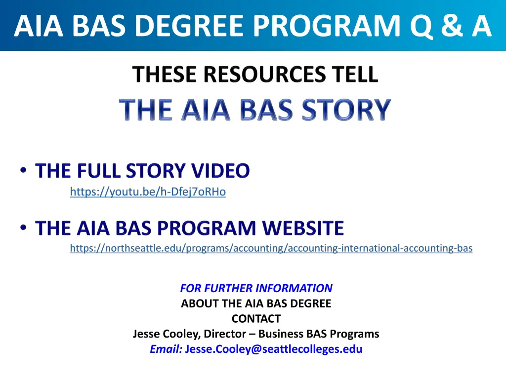 aia bas degree program q a 1
