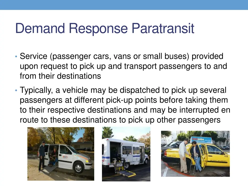 demand response paratransit