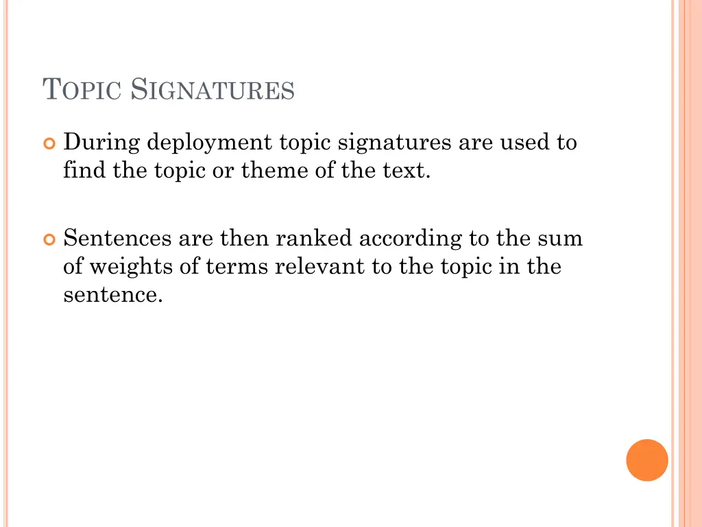 t opic s ignatures