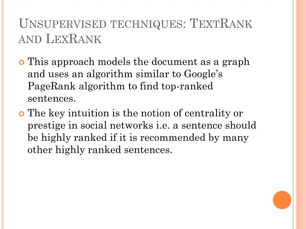 u nsupervised techniques 1