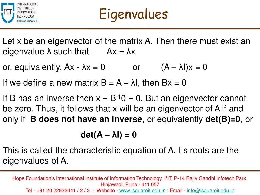 eigenvalues