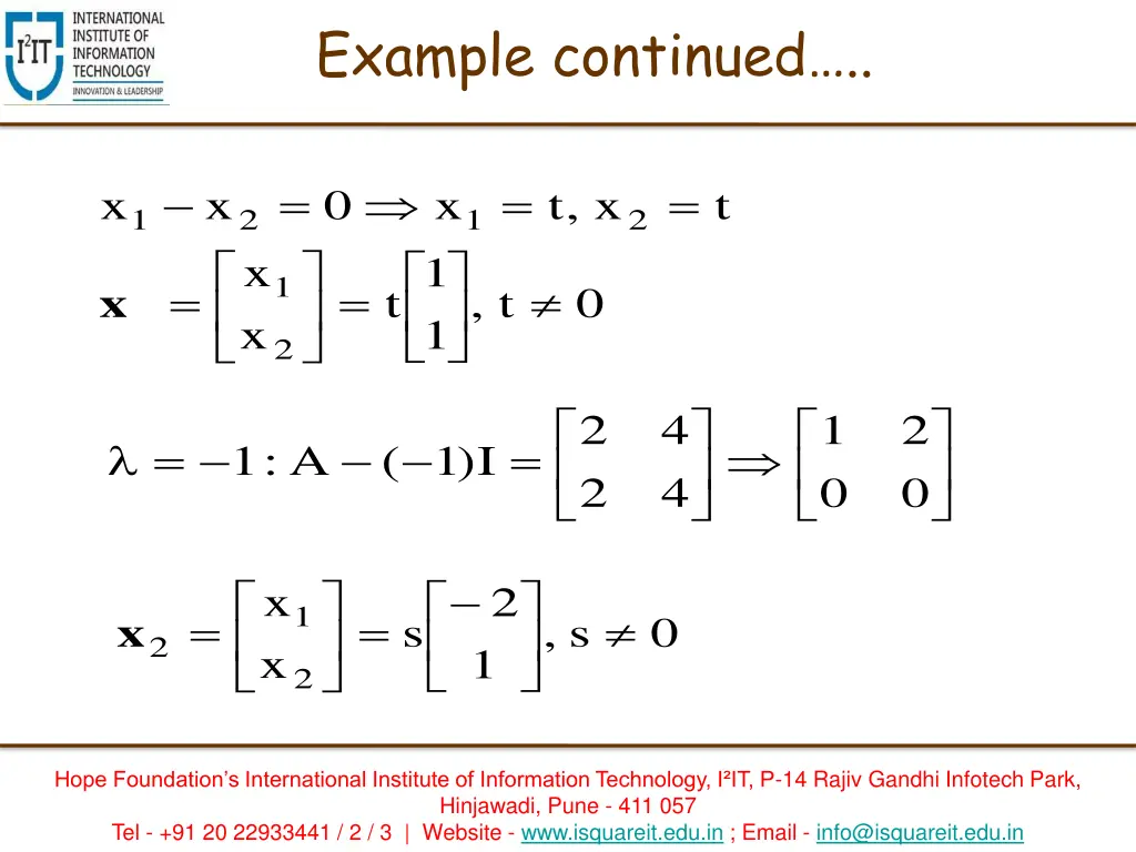 example continued 1