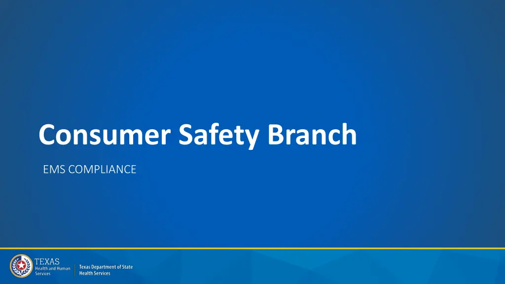 consumer safety branch