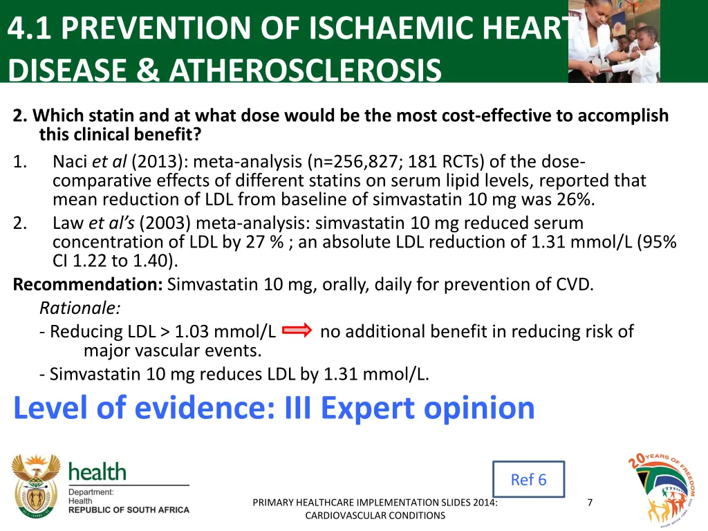4 1 prevention of ischaemic heart disease 5