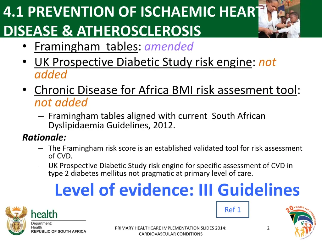 4 1 prevention of ischaemic heart disease