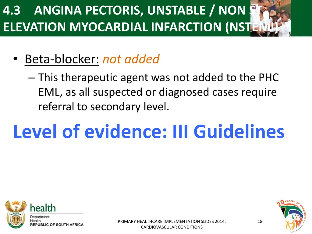 4 3 angina pectoris unstable non st elevation 3
