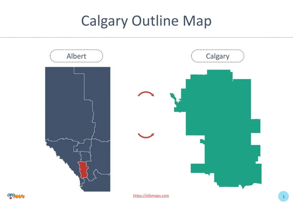 calgary outline map