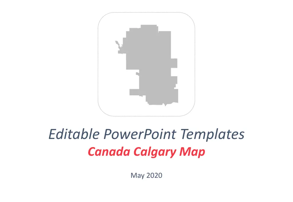 editable powerpoint templates canada calgary map