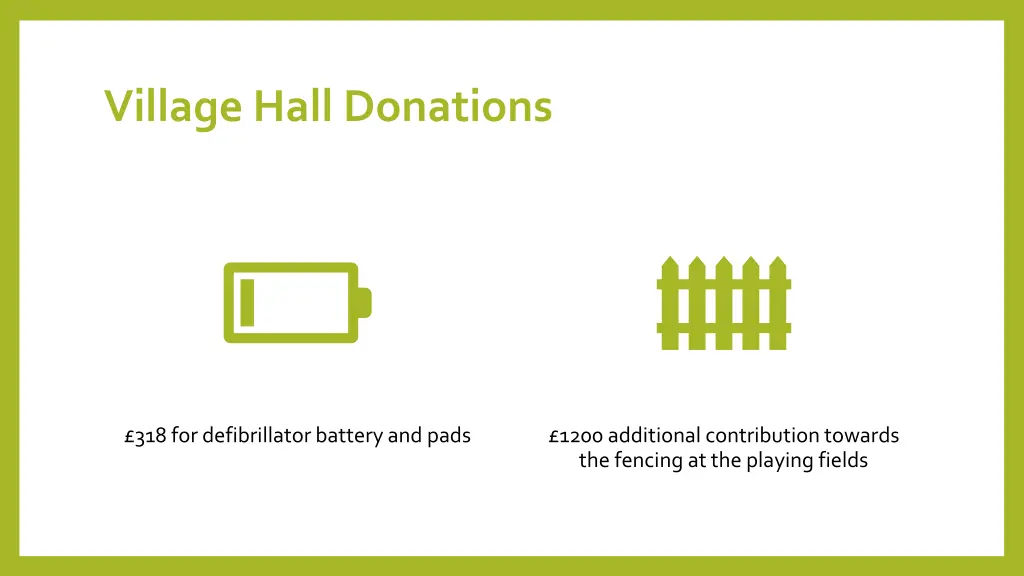village hall donations