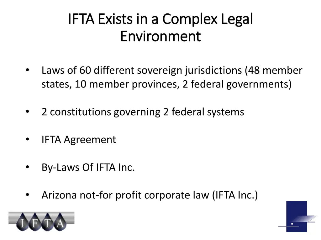 ifta exists in a complex legal ifta exists
