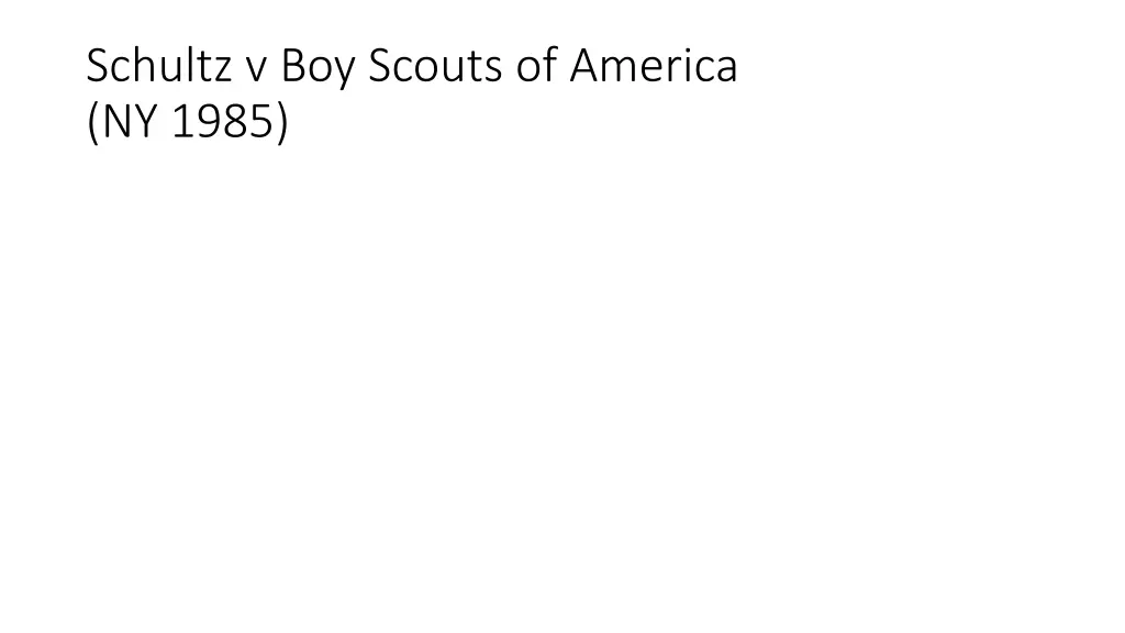 schultz v boy scouts of america ny 1985