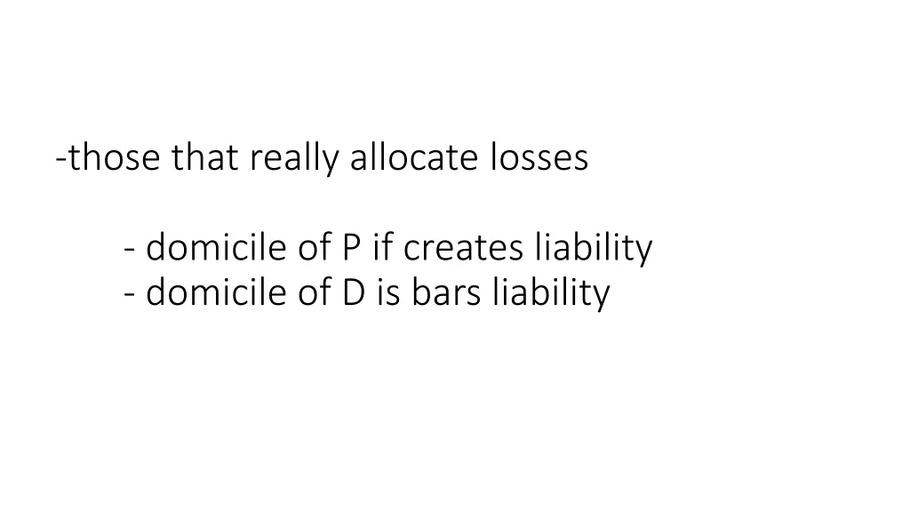 those that really allocate losses