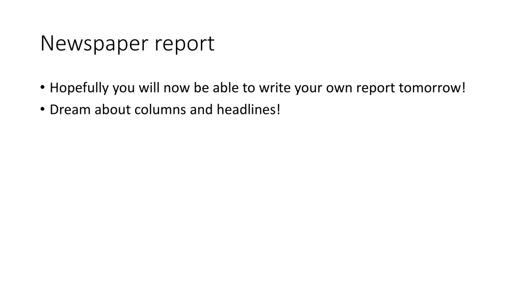newspaper report 1
