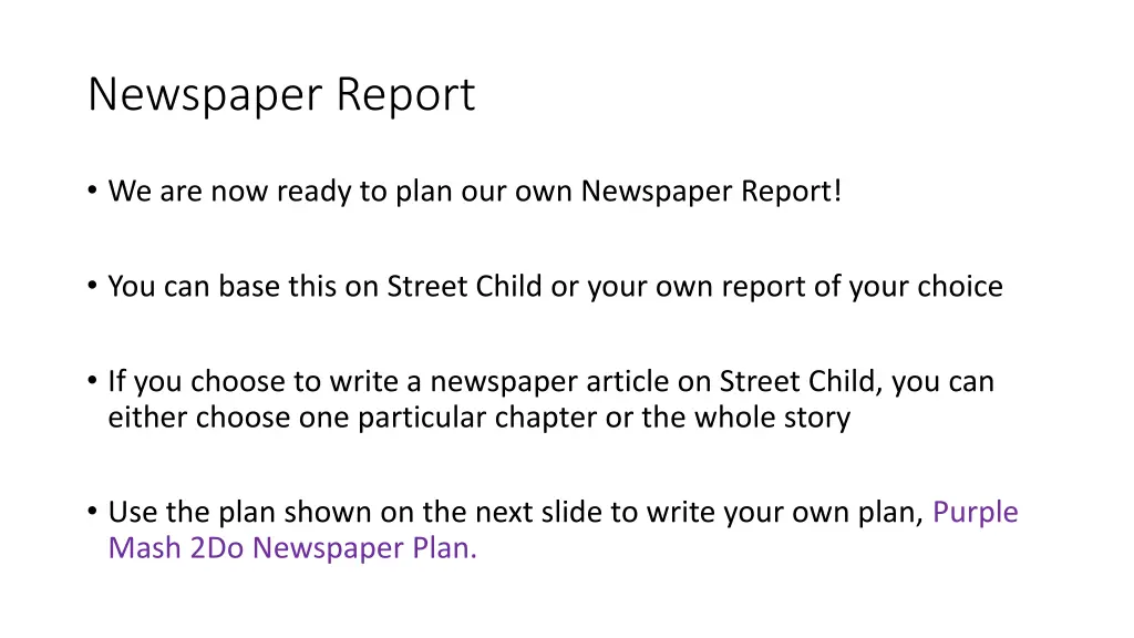 newspaper report
