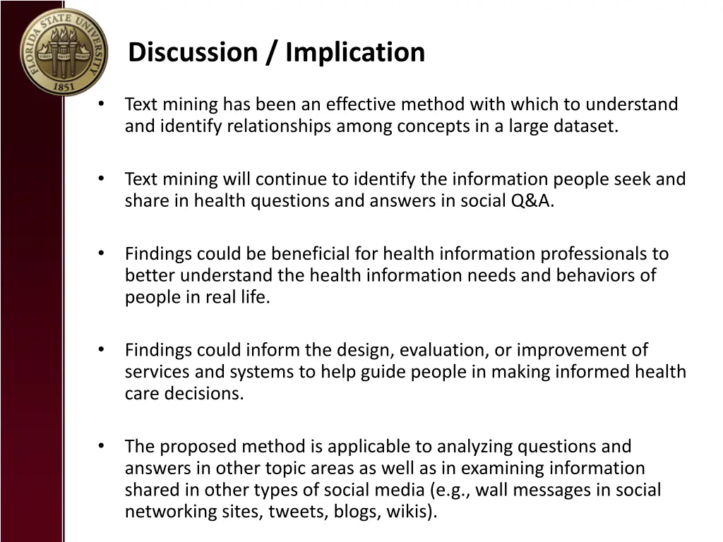 discussion implication