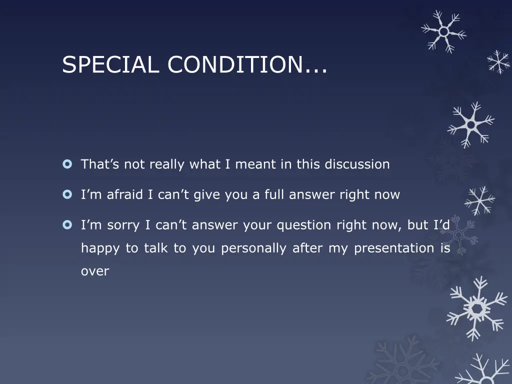 special condition 1
