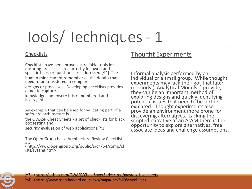 tools techniques 1