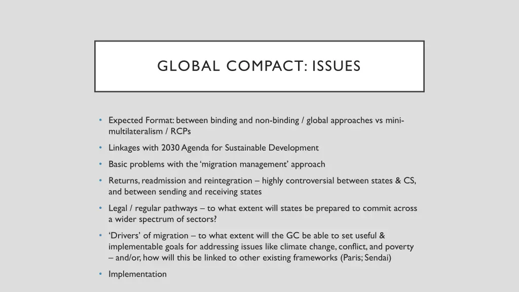 global compact issues