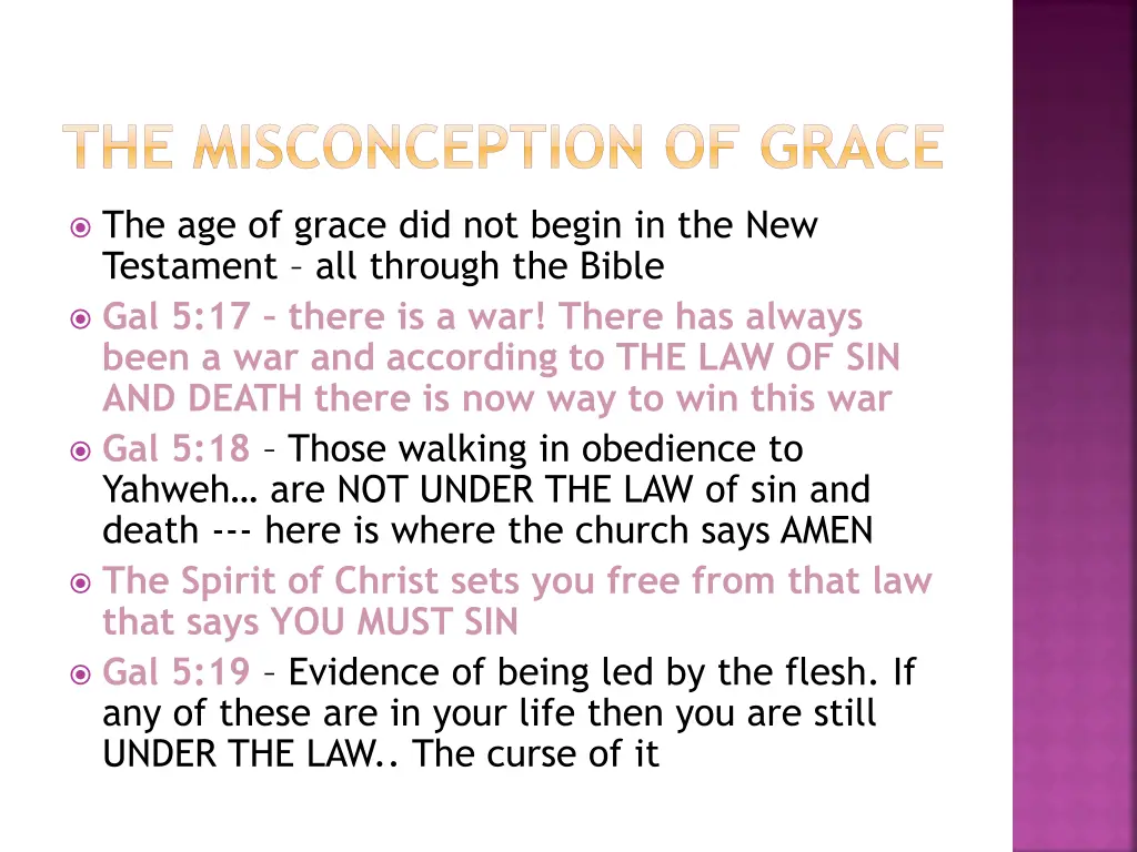 the misconception of grace