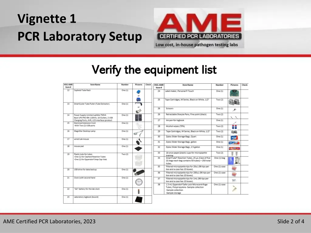 vignette 1 pcr laboratory setup 1