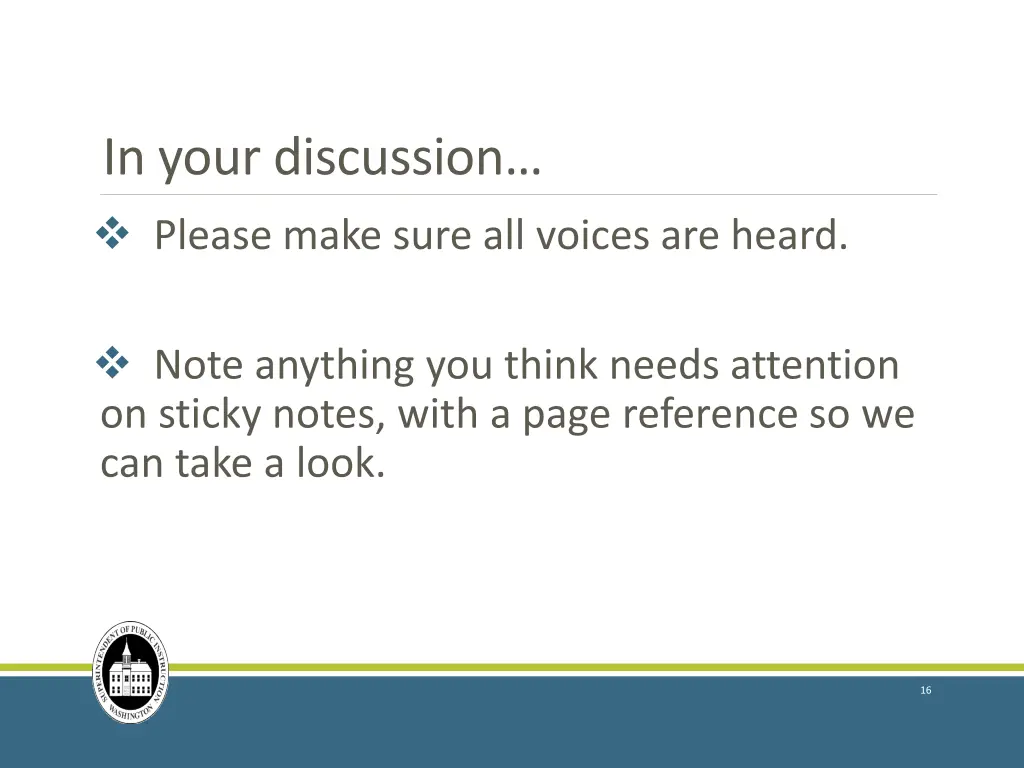in your discussion please make sure all voices