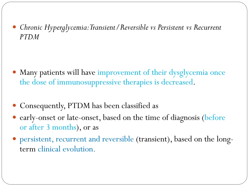 chronic hyperglycemia transient reversible