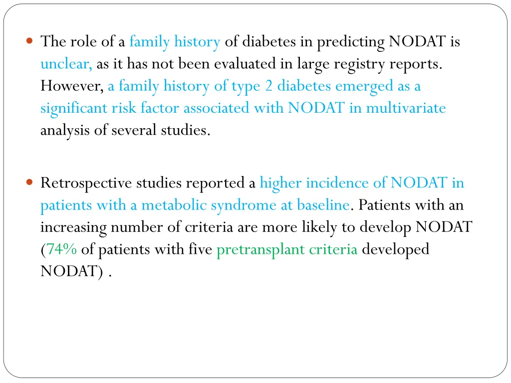 the role of a family history of diabetes