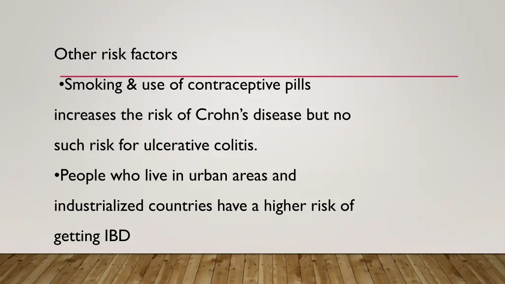 other risk factors