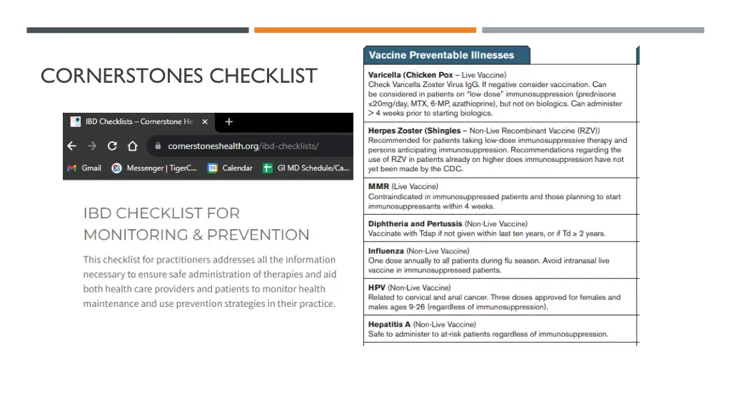 cornerstones checklist