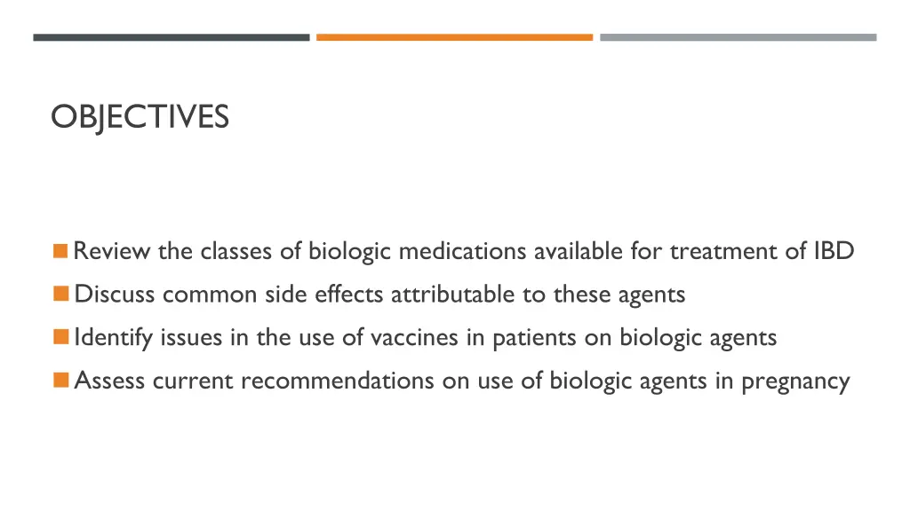objectives
