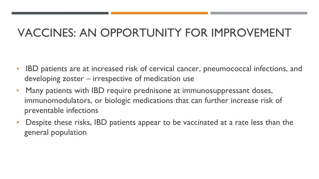 vaccines an opportunity for improvement