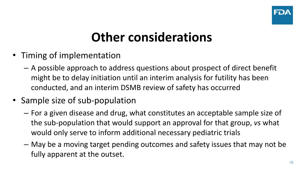 other considerations