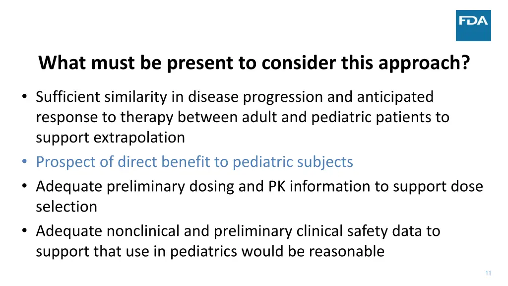 what must be present to consider this approach 1