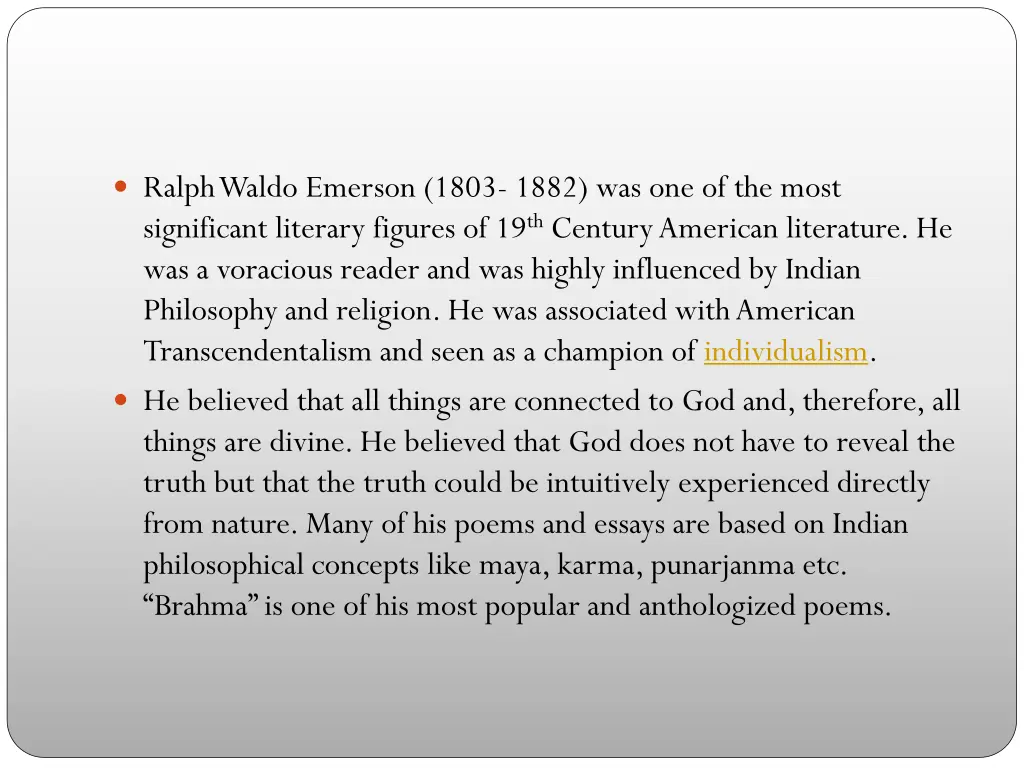 ralph waldo emerson 1803 1882 was one of the most