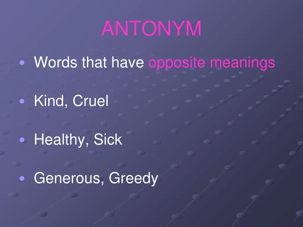 antonym