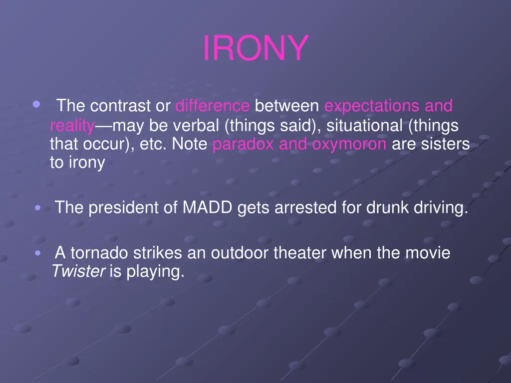 irony