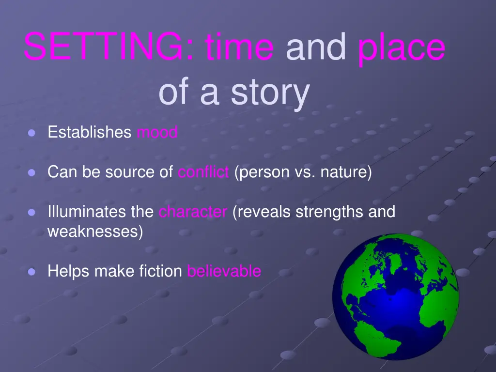 setting time and place of a story