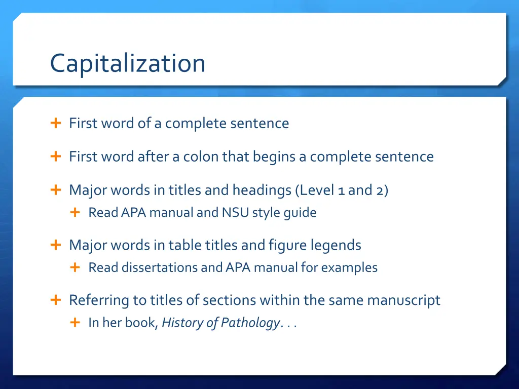 capitalization