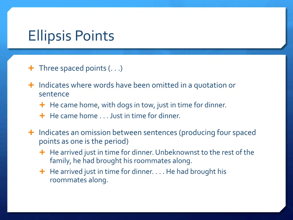 ellipsis points