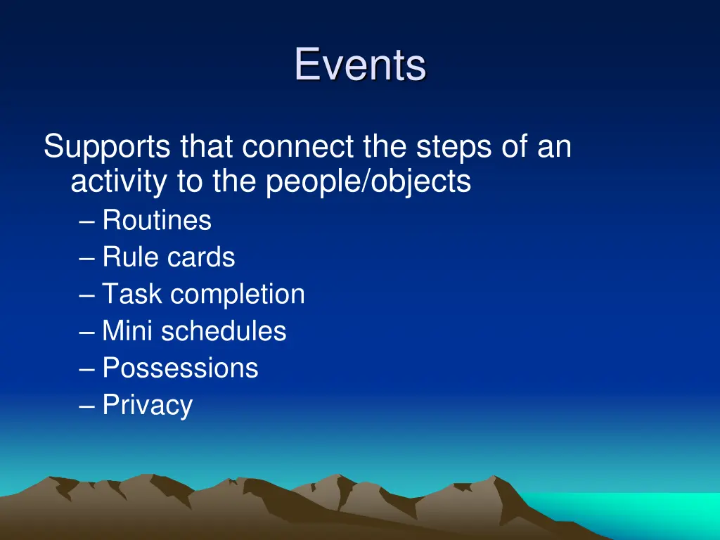 events