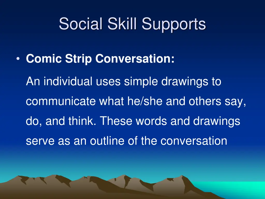 social skill supports 1